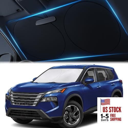  Car Windshield Sunshade | Innovative No-Light-Pass MEDIUM - (59" x 31")