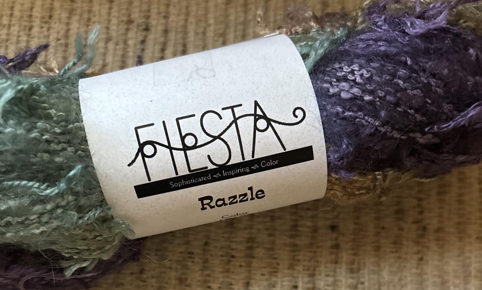 Fiesta RAZZLE African Violet 18103 Mohair Silk Cotton Rayon Polymide Yarn Skein
