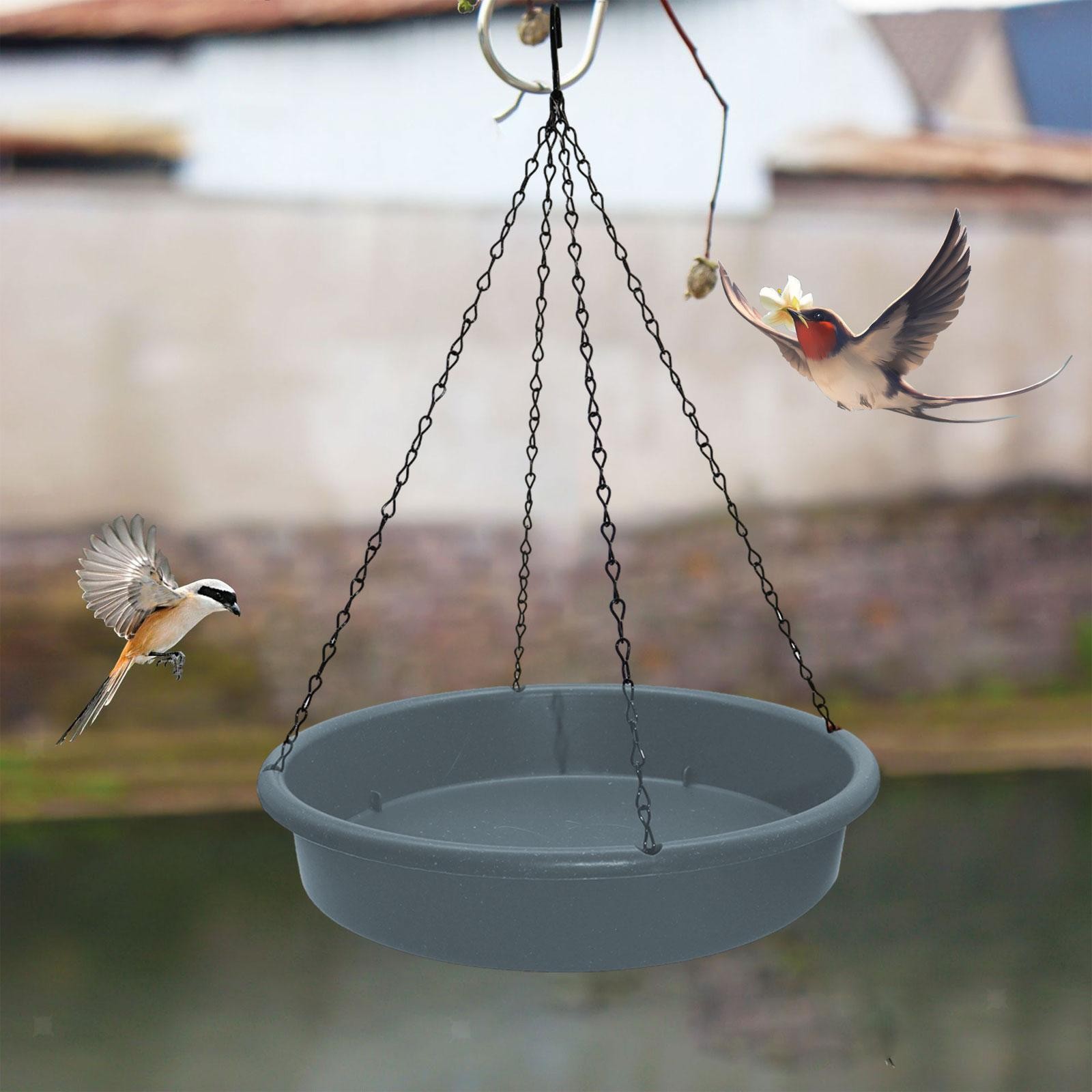 Bird Feeder Water Bowl Hanging Bird Bath Feeding Dish