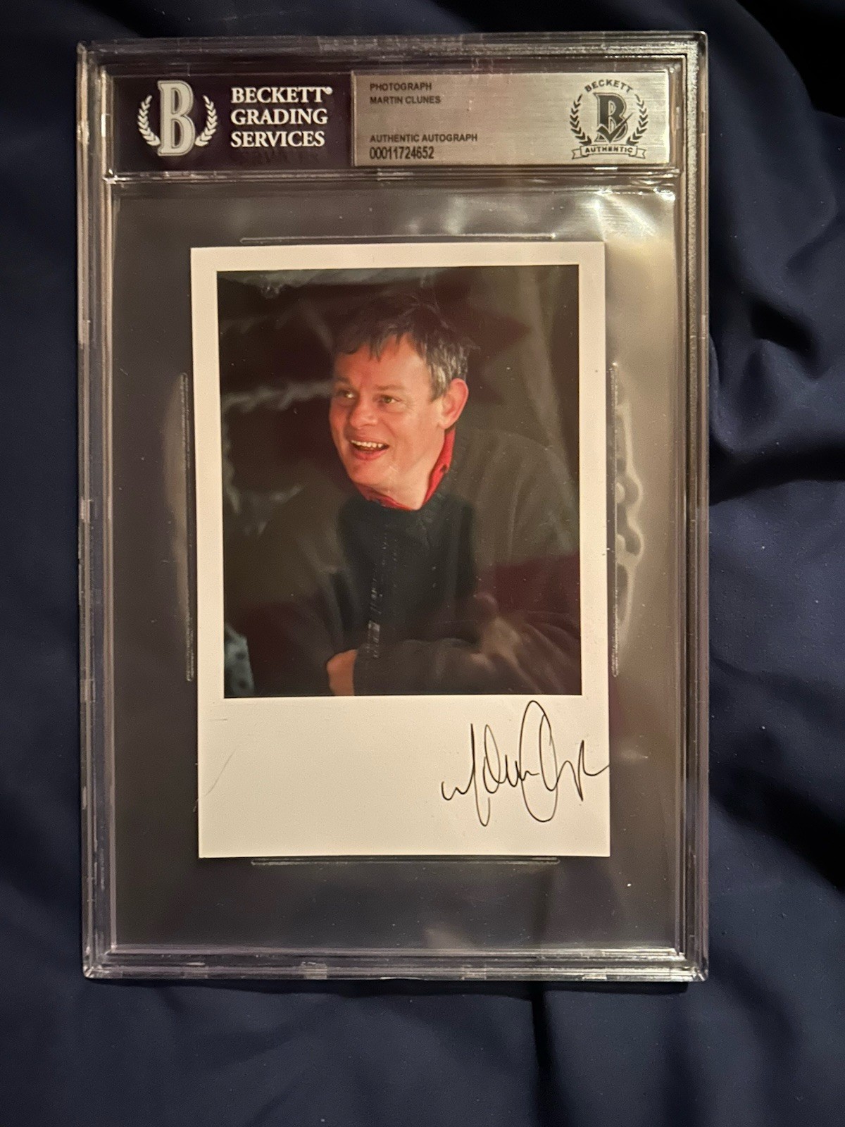 Doc Martin Martin Clunes Signed 4x6 Photo Card BAS Beckett Slabbed