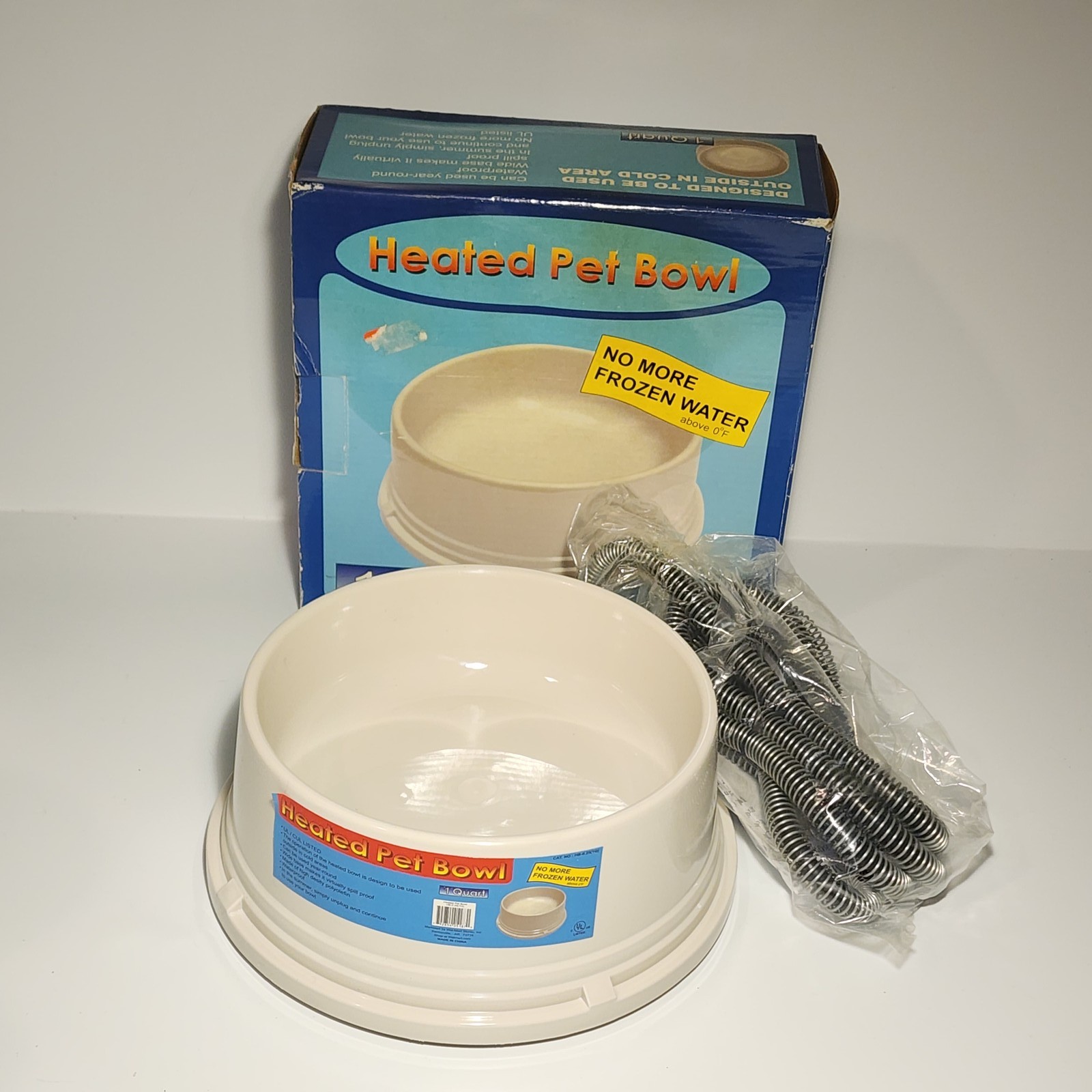 Heated Pet Bowl 1 Quart Outdoor Spill-Proof Waterer No More Frozen Wal-Mart