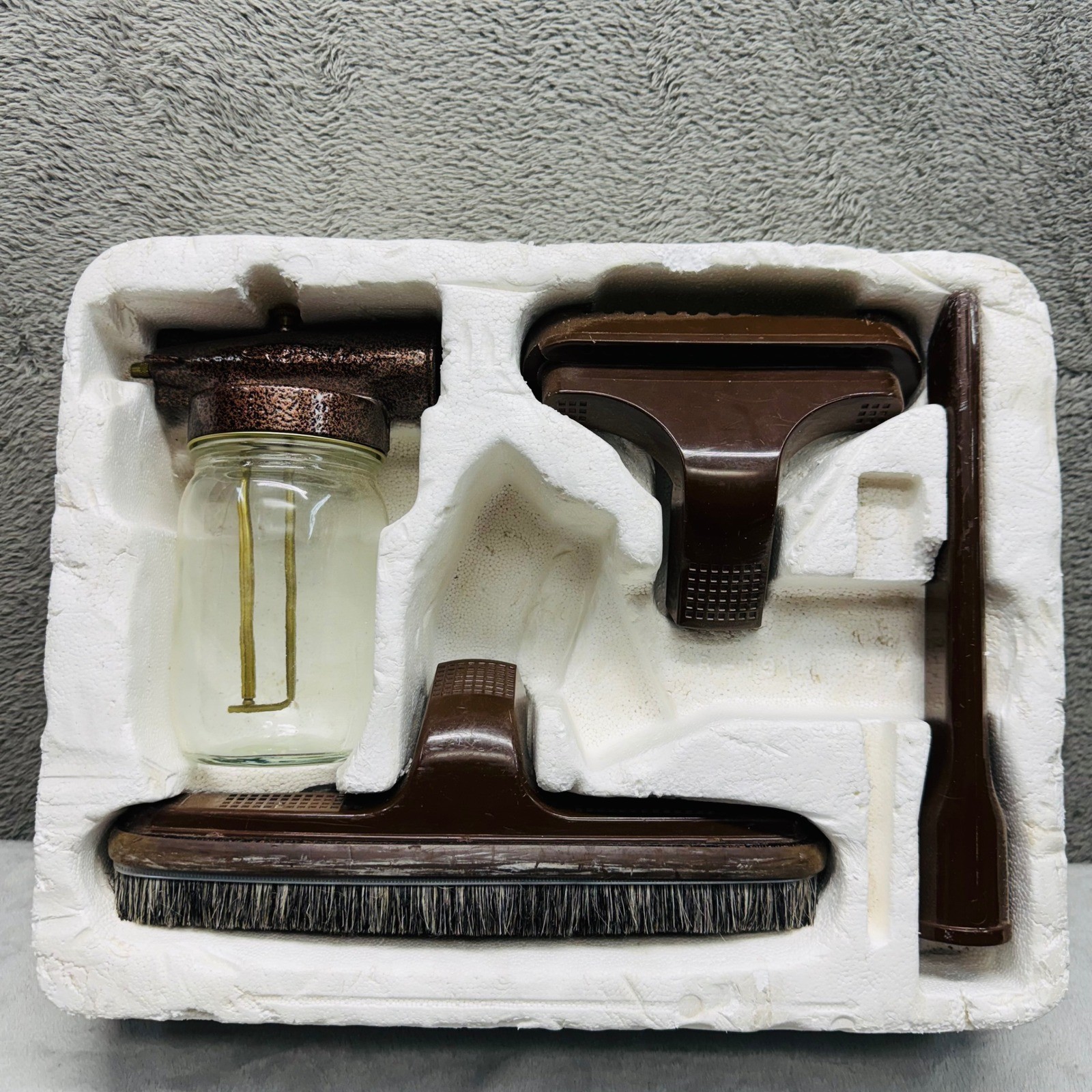 Vintage Rainbow Vacuum Attachment Set Glass Shampoo Dusting Brush Crevice Tool