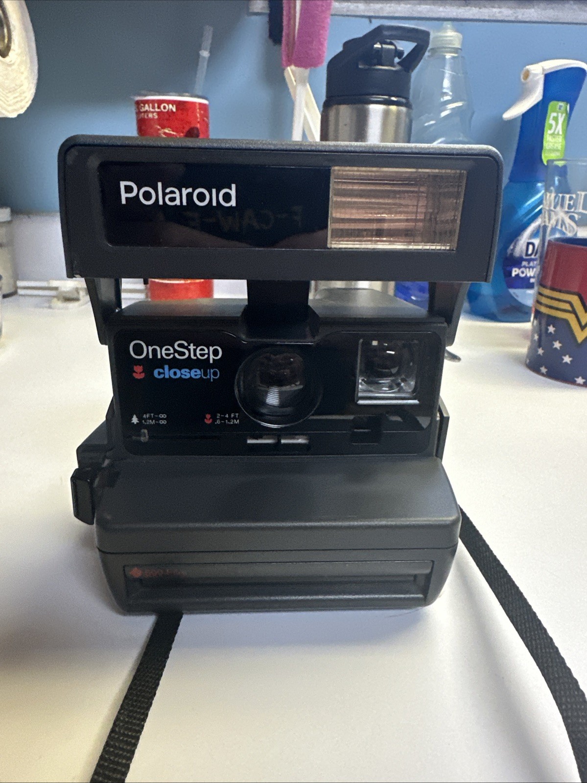 Polaroid. One step close up with flash