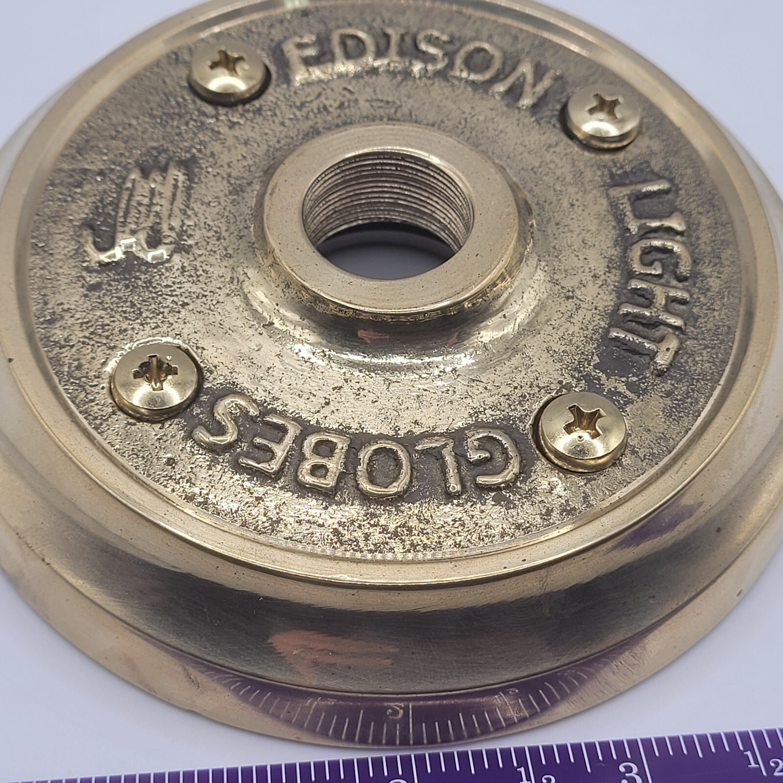 Brass Canopy / Flange Plate - Heavy Duty - Edison Light Globes