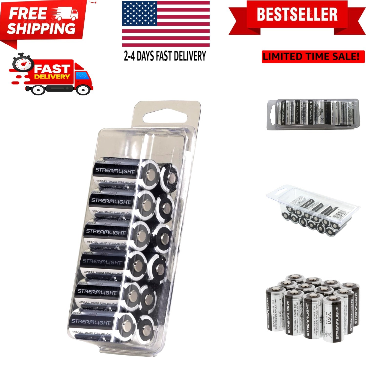 85177 CR123A Lithium Batteries, 12-Pack