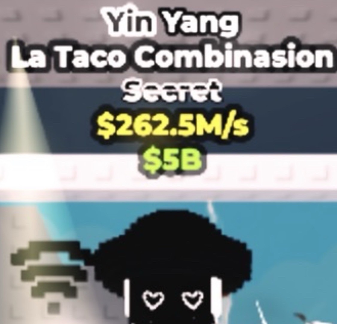 Steal A Brainrot Rare Ying Yang La Taco Combination 262.5m/s 🔥🔥🔥🔥