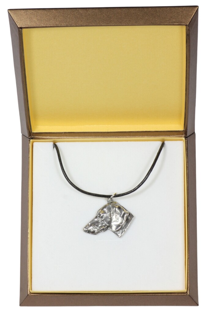 Dachshund Coarse Hair,Dachshund,Teckel I - Collar IN Geschenkbox,Silver Plated