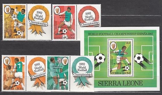 Sierra Leone - Mail Yvert 544/7+Hb 13 ** Mnh Sports Soccer