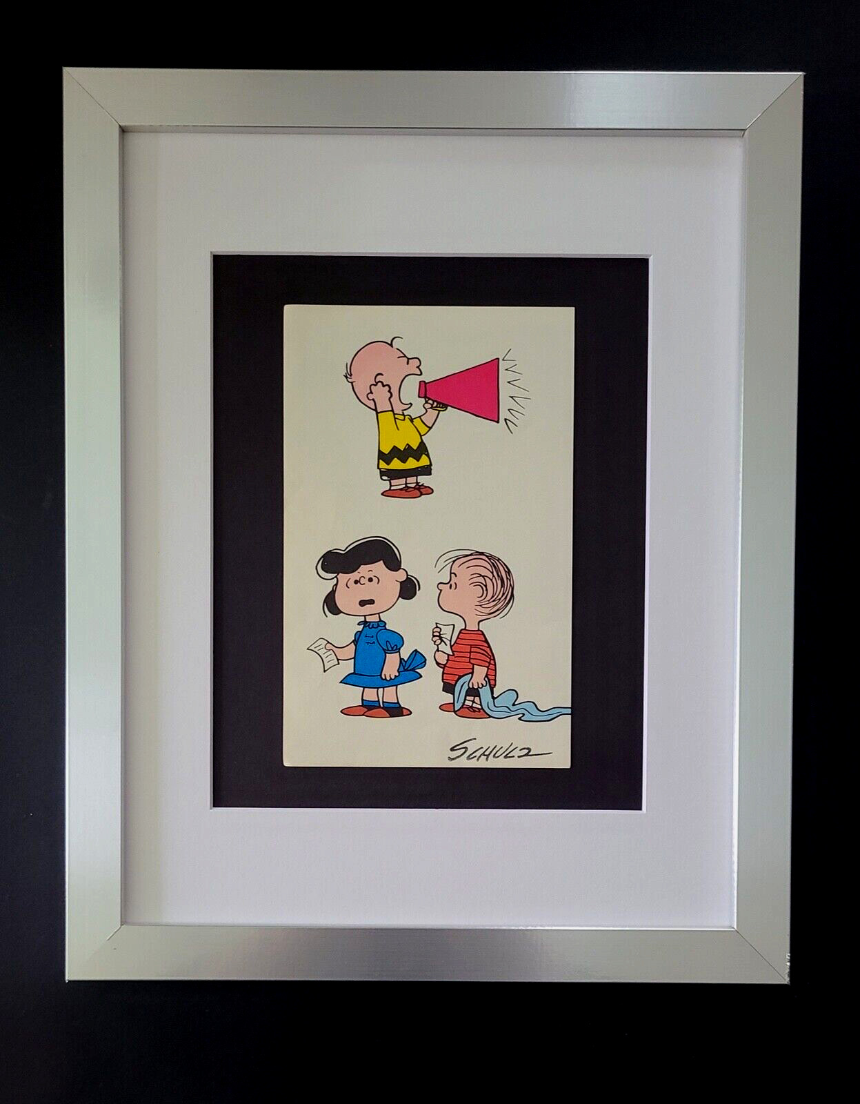 CHARLES SCHULZ + Signed Christmas 1968 Peanuts SNOOPY Cartoon 