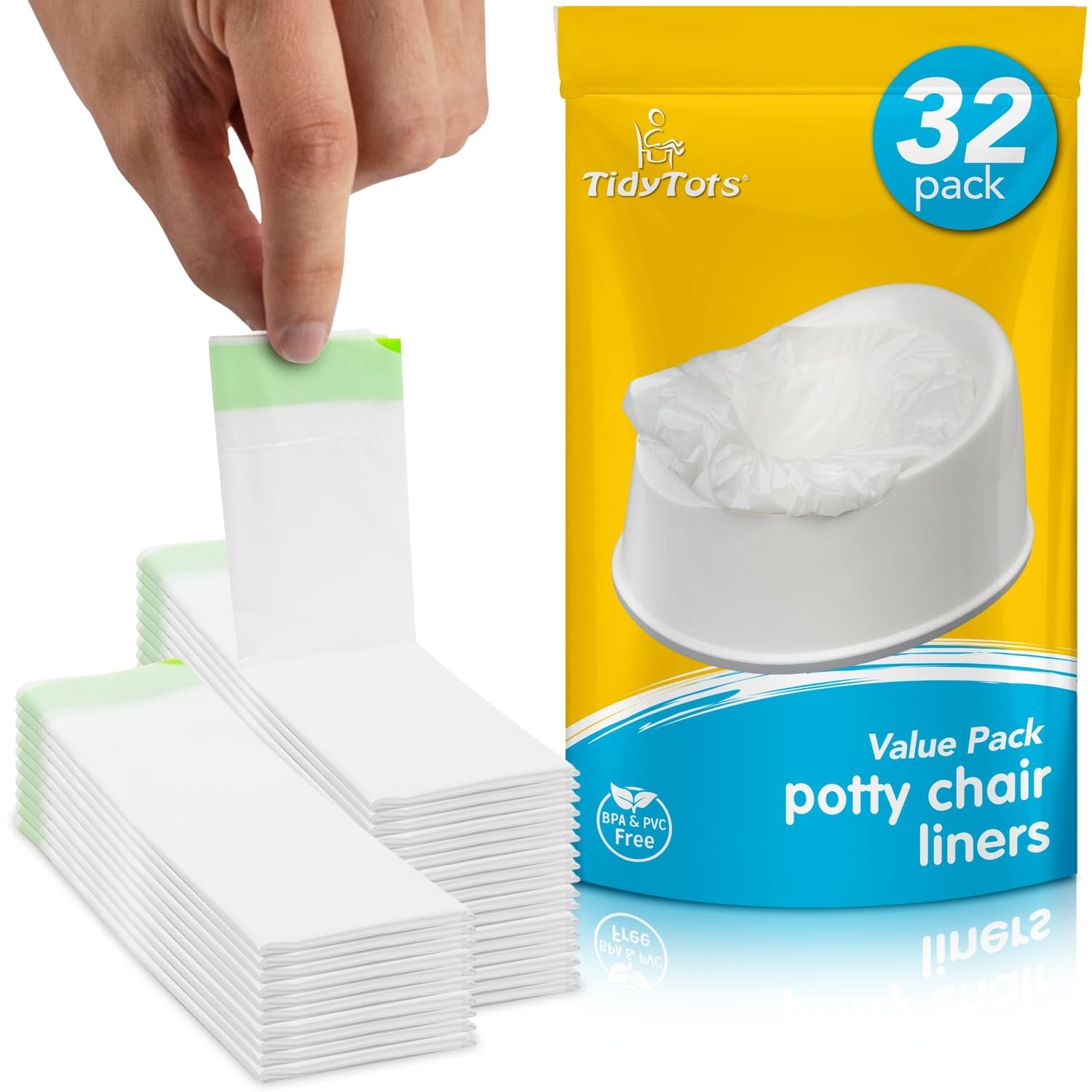 Disposable Potty Chair Liners for Potty Training | Value Pack of 32