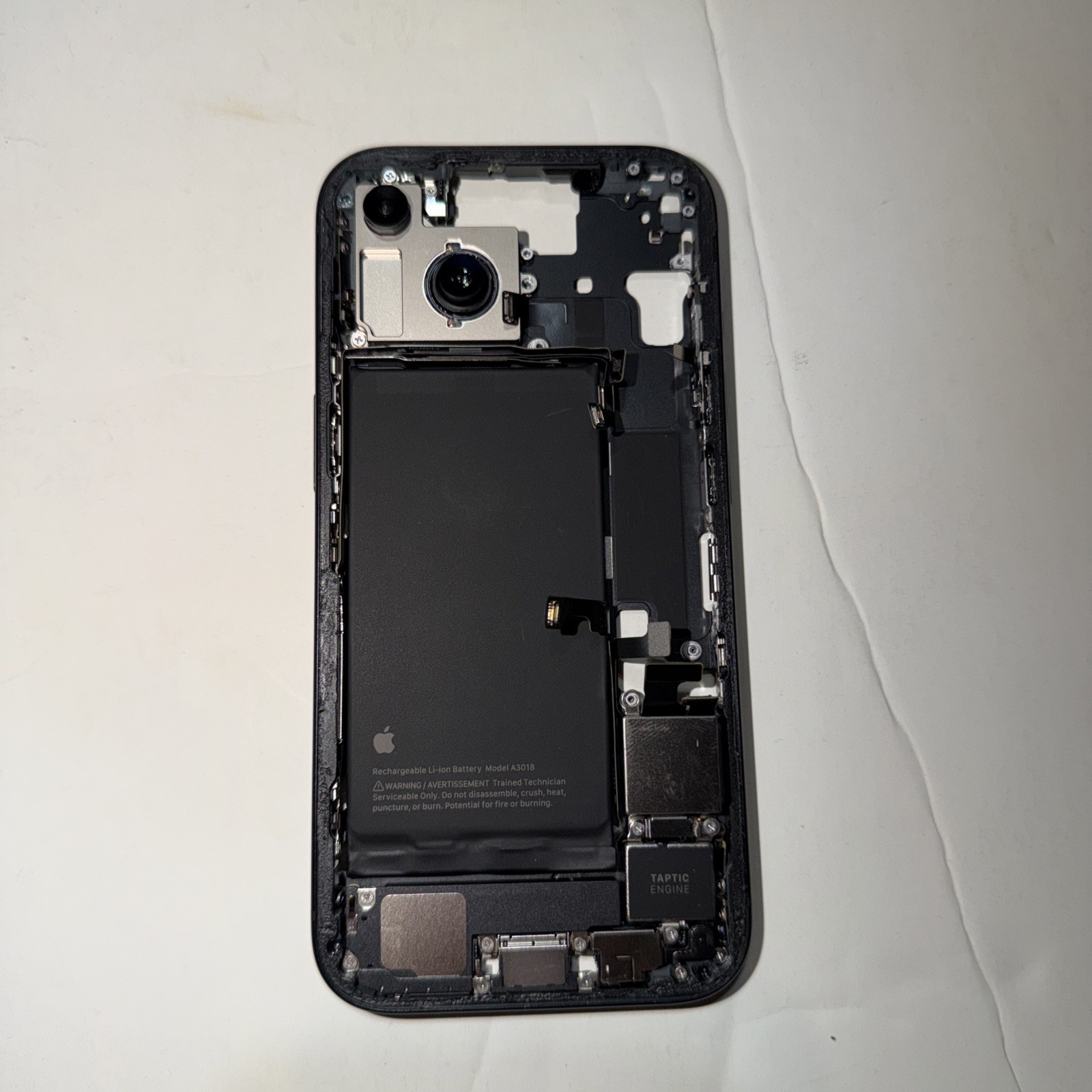 iPhone 15 Black Back Frame Housing OEM Replacement W Small Parts  battery camera