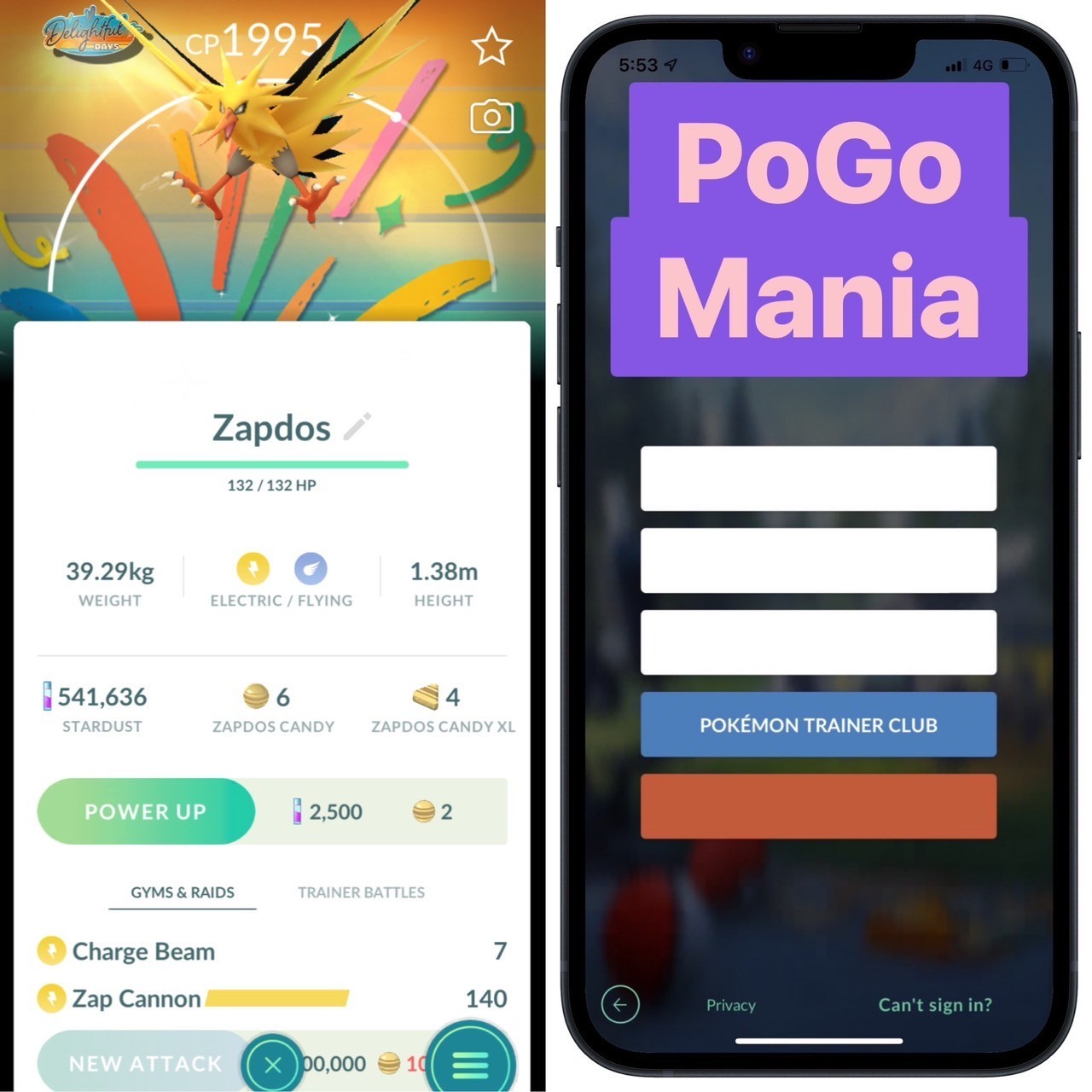 Shiny Zapdos✨Delightful Days Special Background✨mini PTC 80k✨(read description)