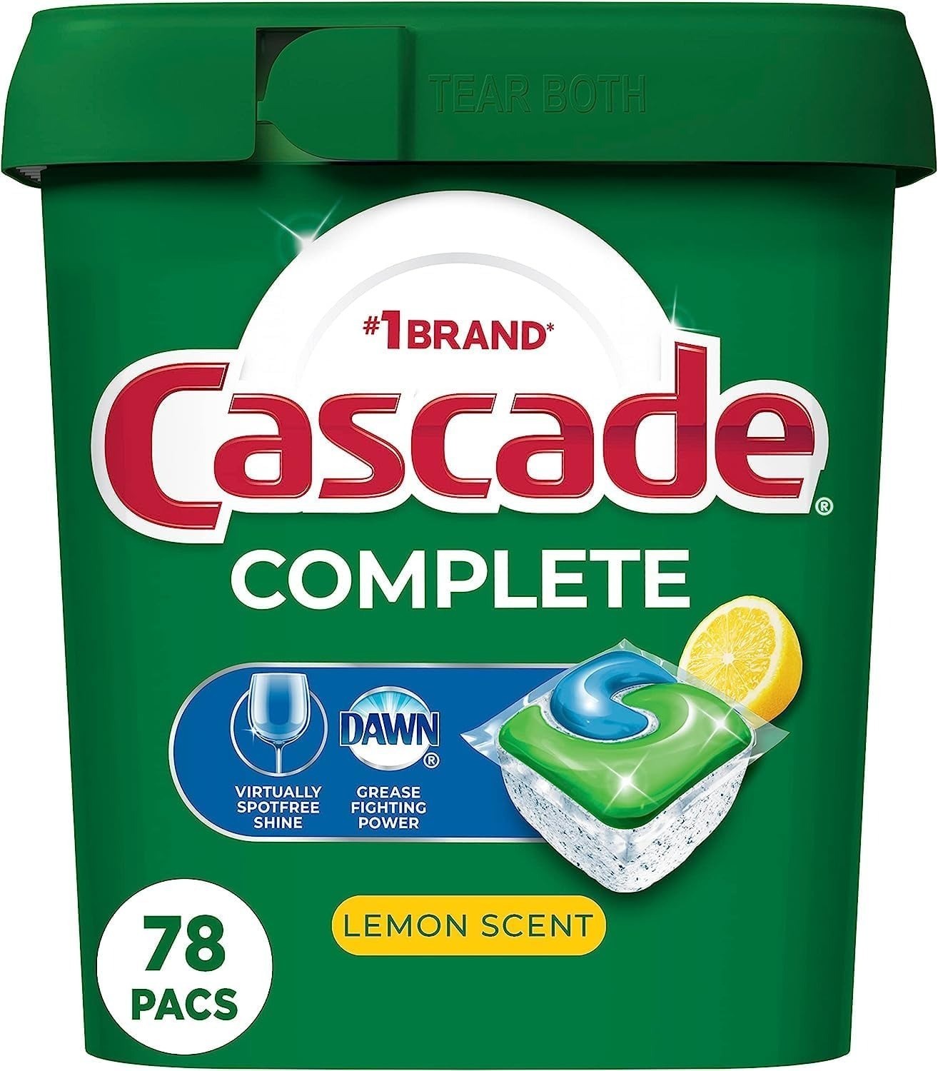 Cascade Complete Dishwasher Detergent Pods Lemon Scent 78 CountView Sold History