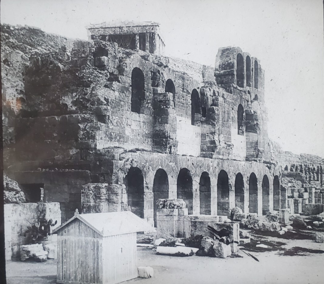 Theatre of Dionysus, Athens, Greece, Magic Lantern Glass Slide