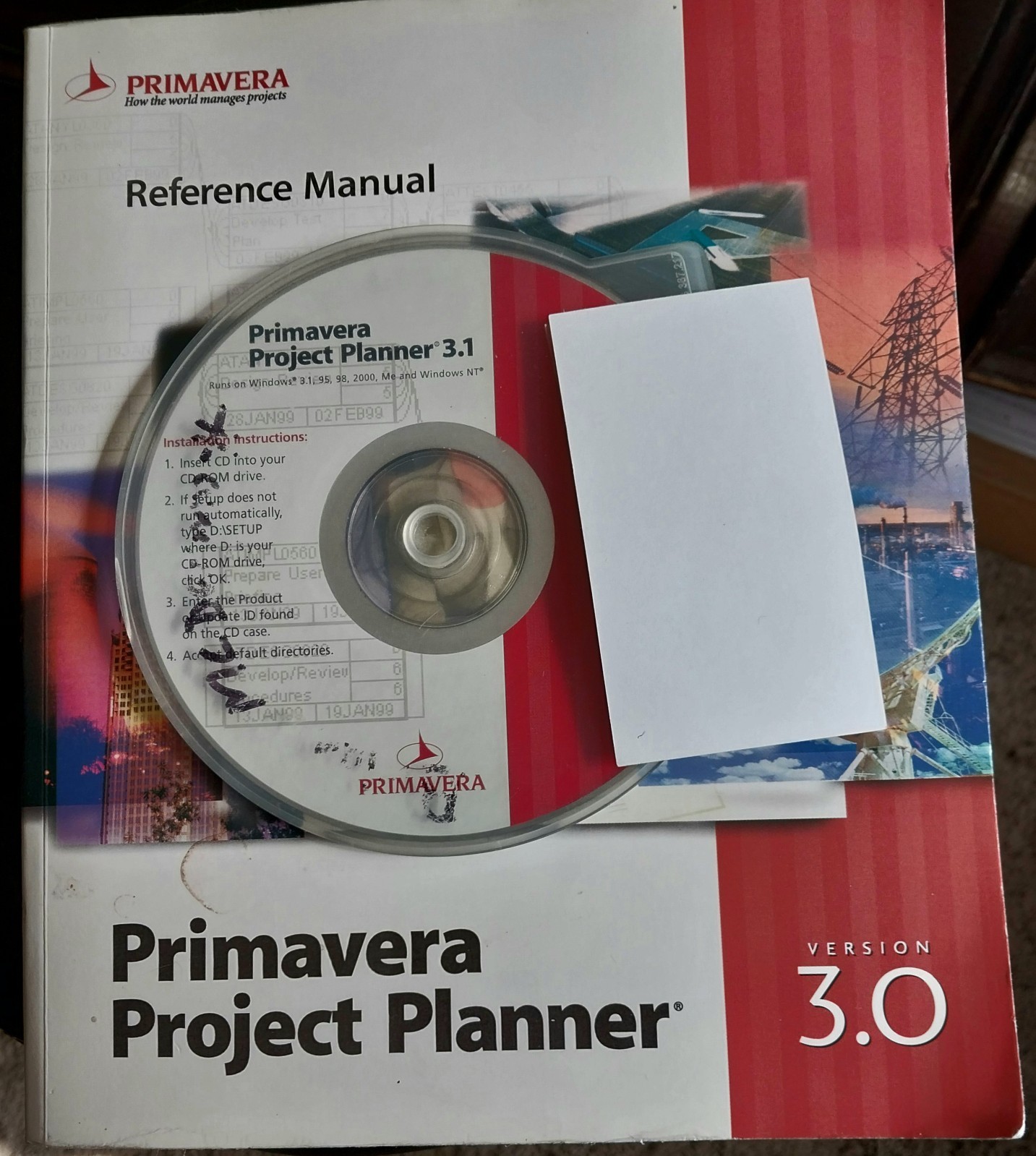 PRIMAVERA PROJECT PLANNER 3.1 FULL SYSTEM KIT, DISC & BOOK W/SERIAL NUMBER