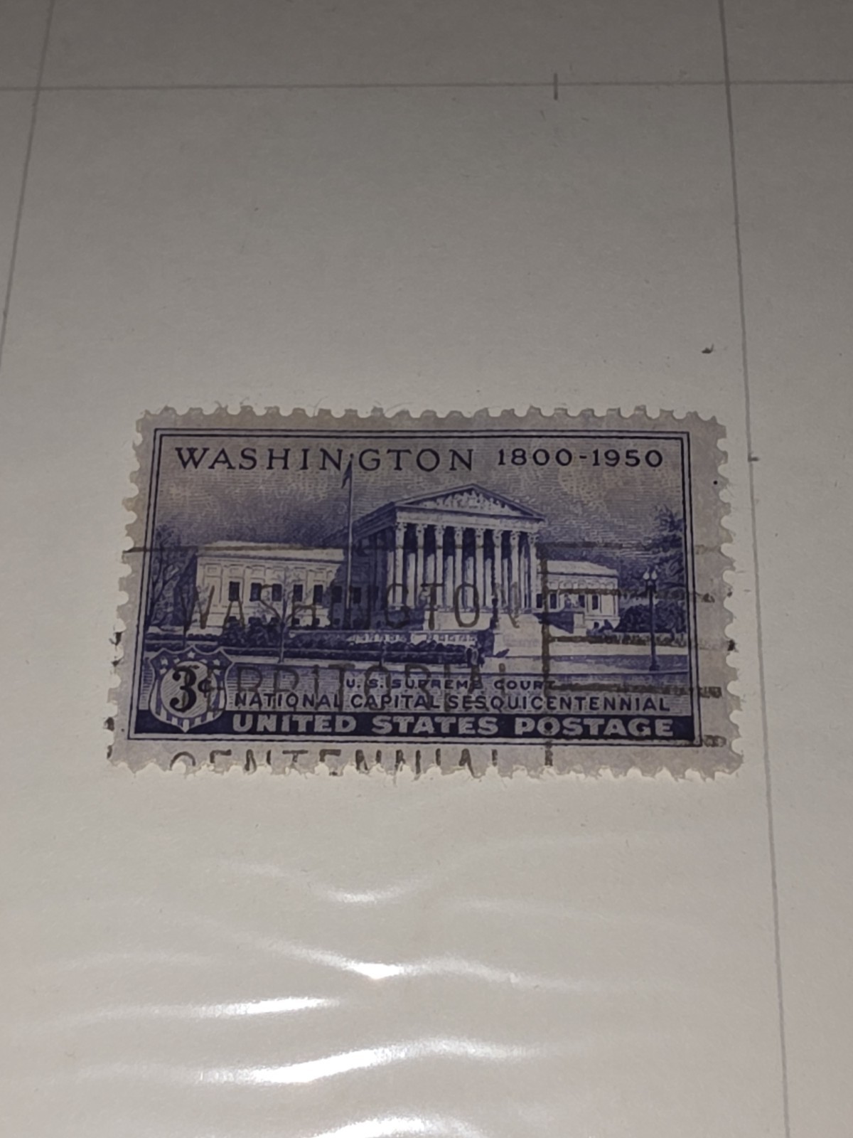 Vintage US National Capital Sesquicentennial 3c Stamp Used - #F1208