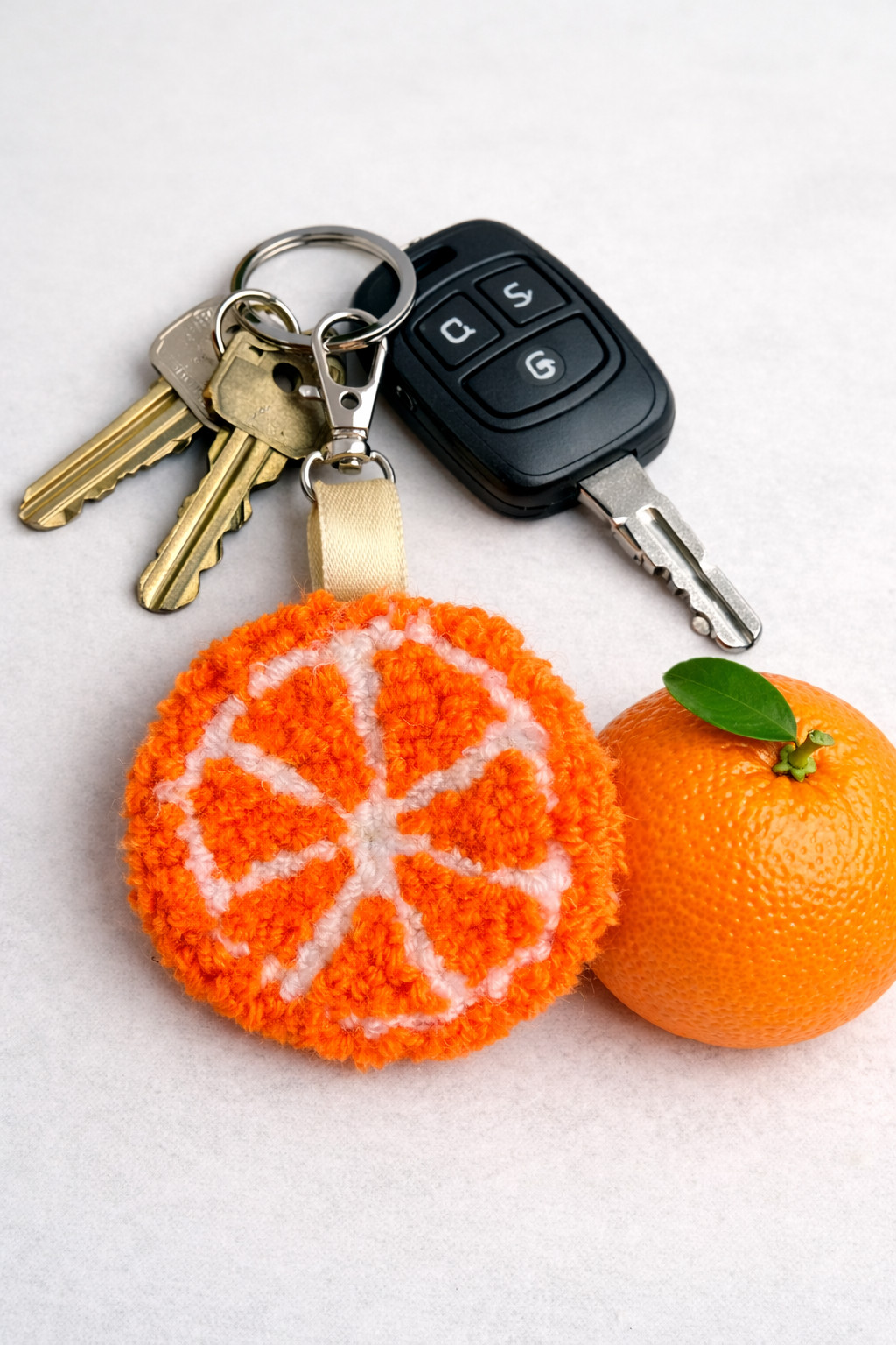 punch needle keychain