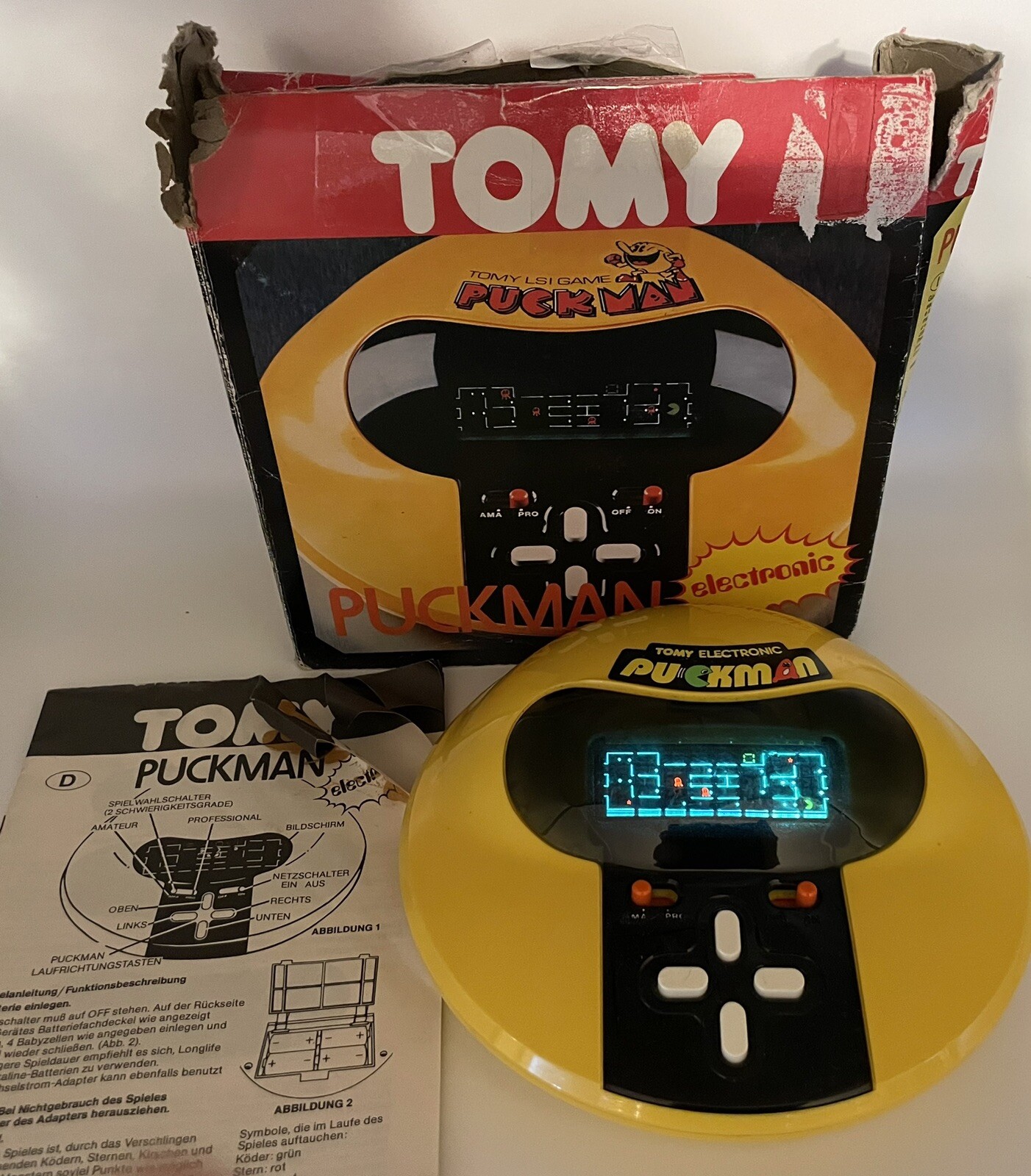 TOMY LSI PUCK MAN PacMan Orig Box Handheld Console Game JAPAN 9227 Works UK