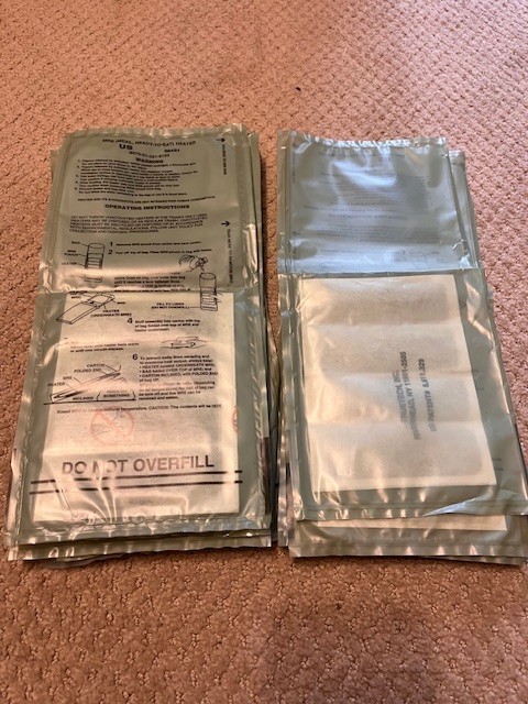 MRE 12 Military Flameless Ration Heater Packets - Safe Heat Source for Meals