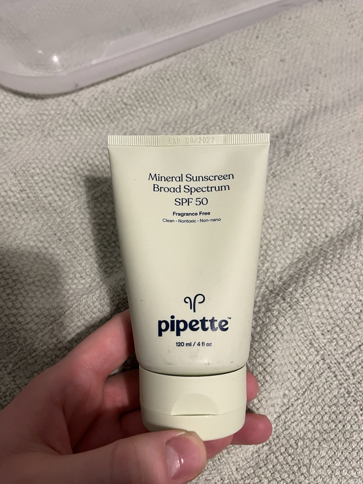 Pipette Mineral Sunscreen Broad Spectrum SPF 50 Fragrance Free Zinc Oxide 120ml