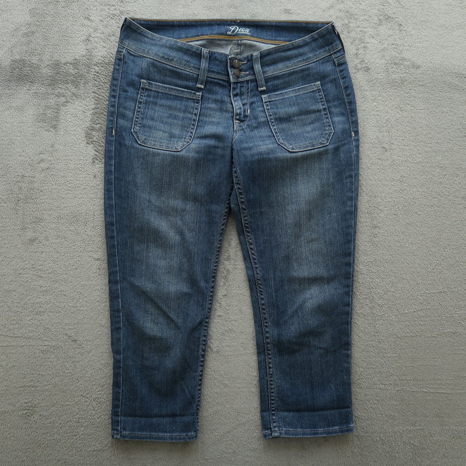 Old Navy Jeans Women's 6 Blue Low-Rise The Diva Capri Denim Pants 22" Inseam