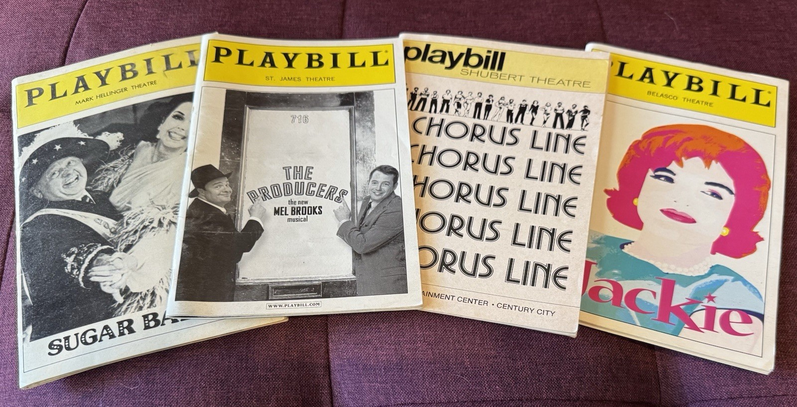 Playbill Lot: Jackie, The Producers, A Chorus Line, Sugar Babies