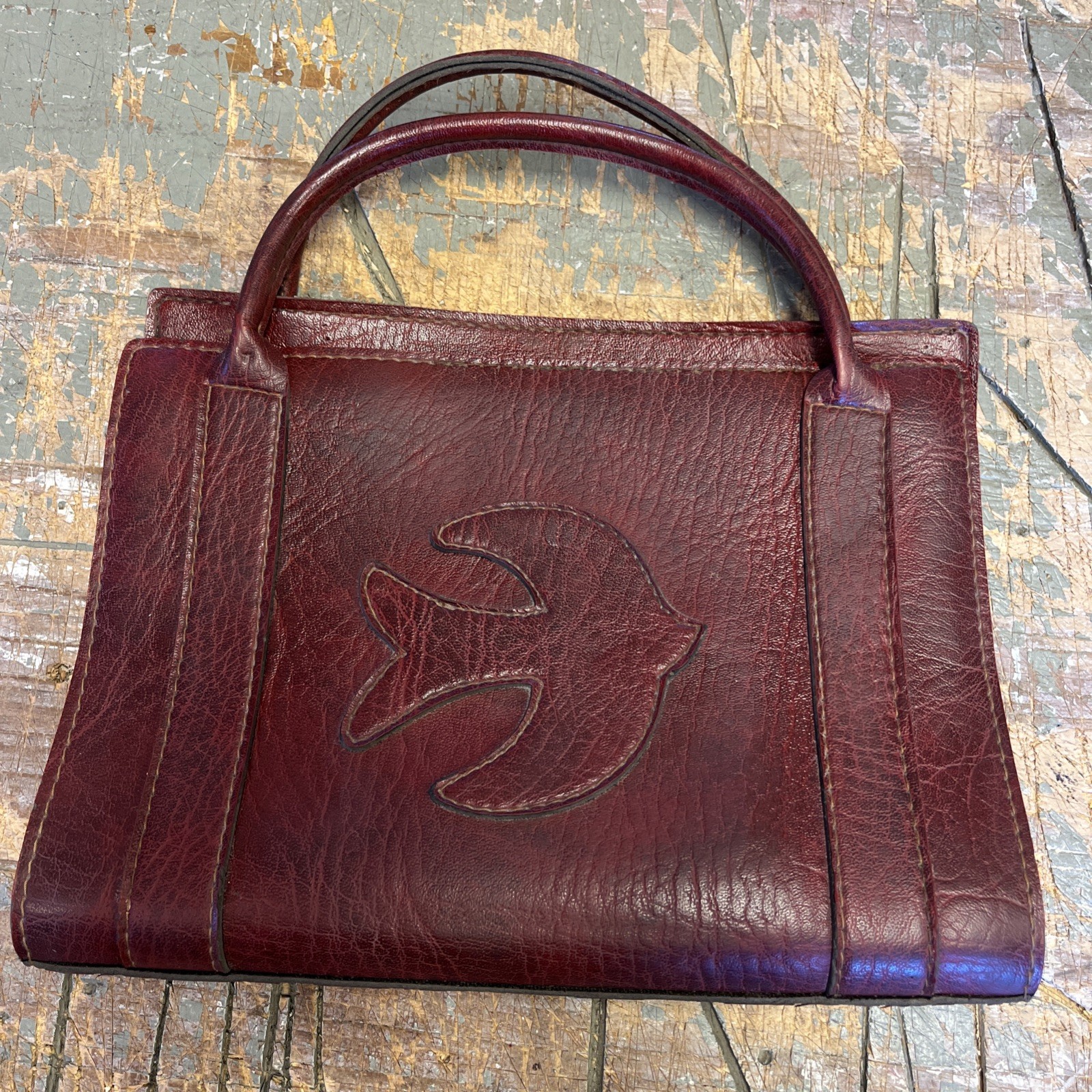 VNT Jesus Revolution One Way Leather Bible Cover Carrier Ascending Dove Oxblood