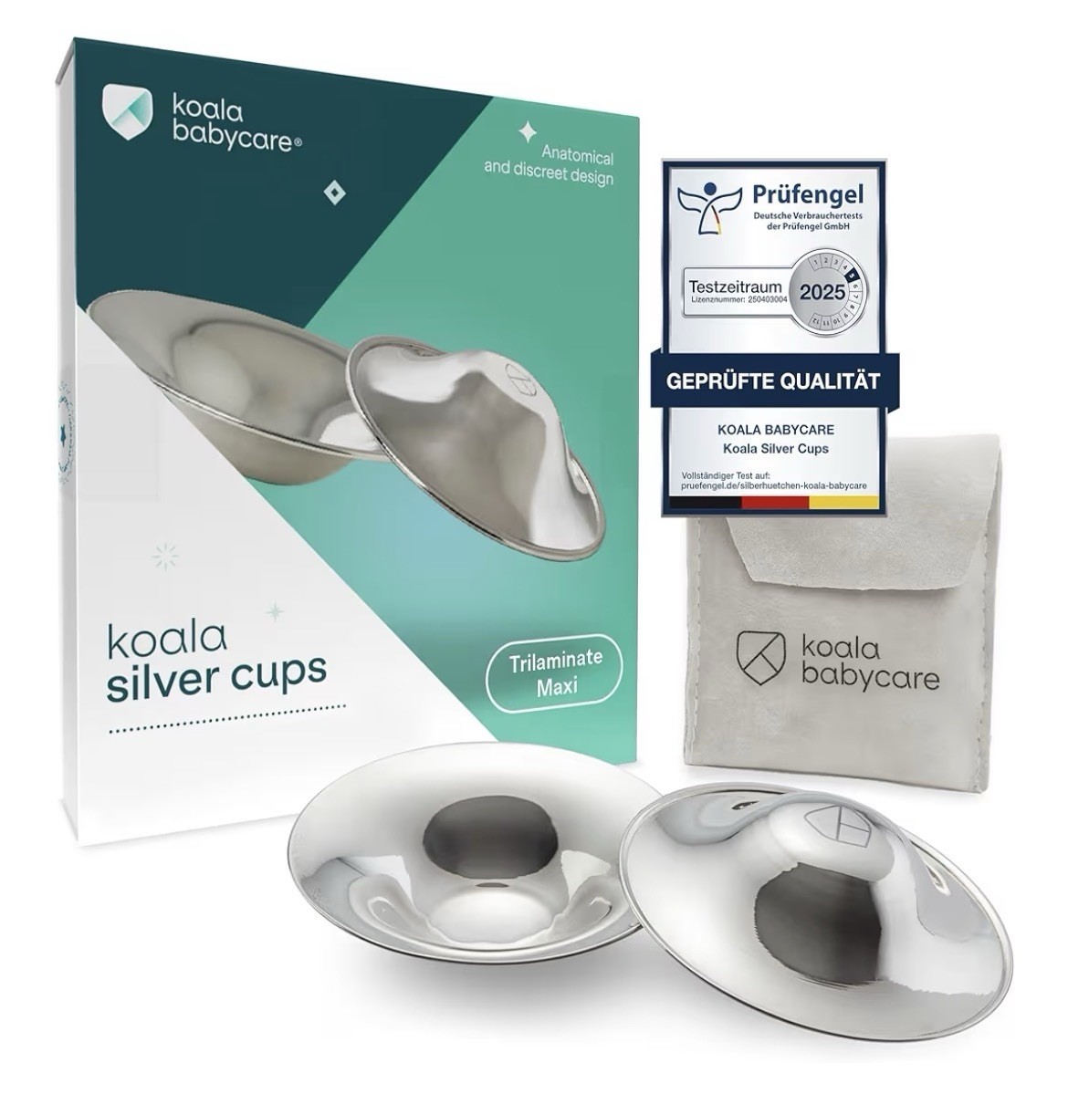 Koala Babycare The Original Nursing Cups 100% Silver Nipple Shields for Nursing