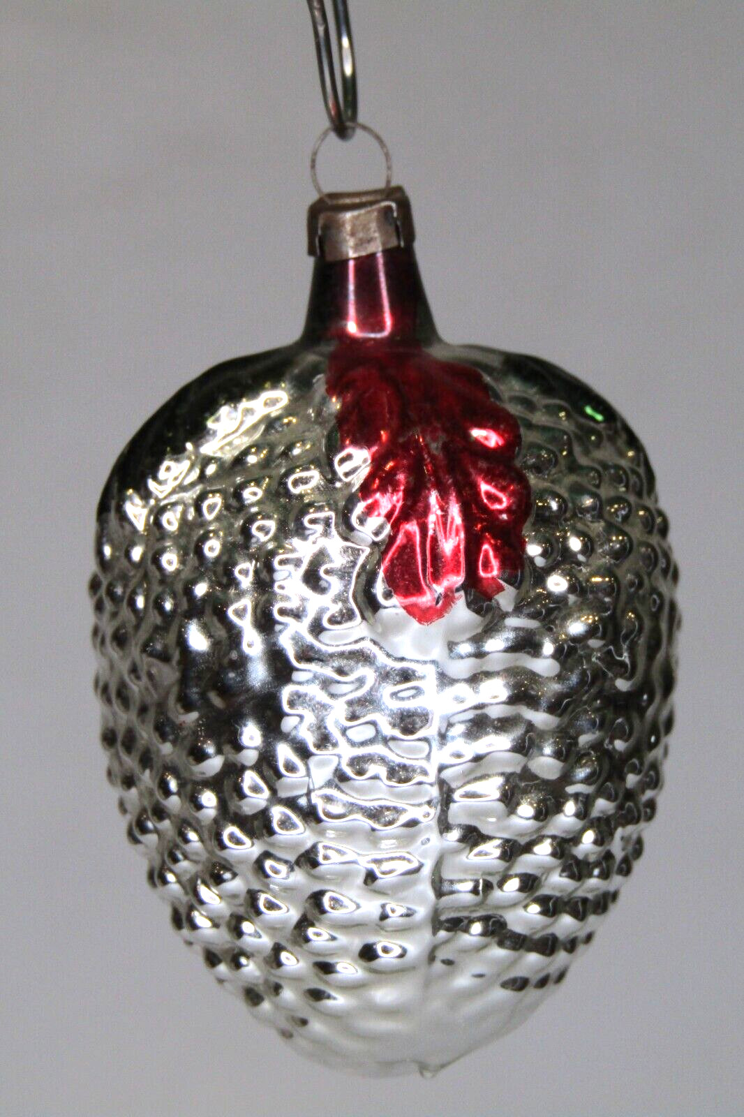 Vintage Antique Blown Glass Bumpy BERRY Christmas Ornament Germany