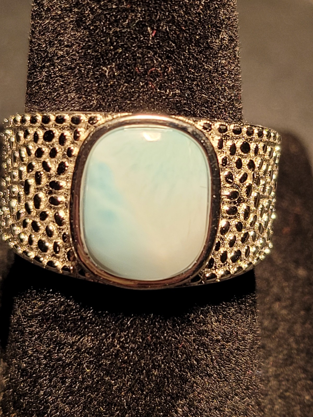 Larimar ring - sterling silver 925, size 6