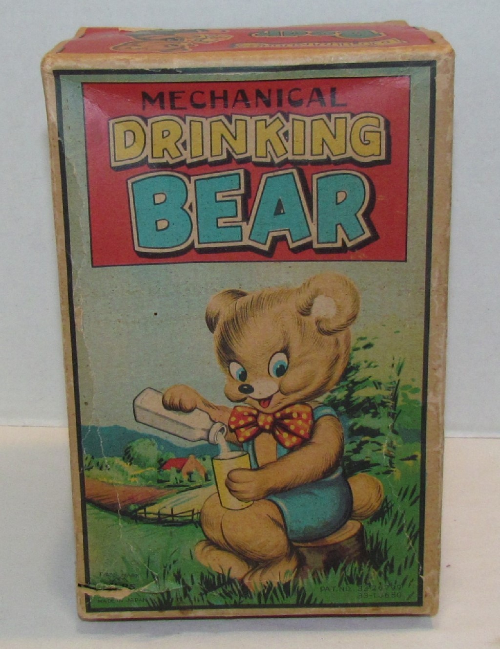 Alps Mechanical Drinking Bear EMPTY BOX