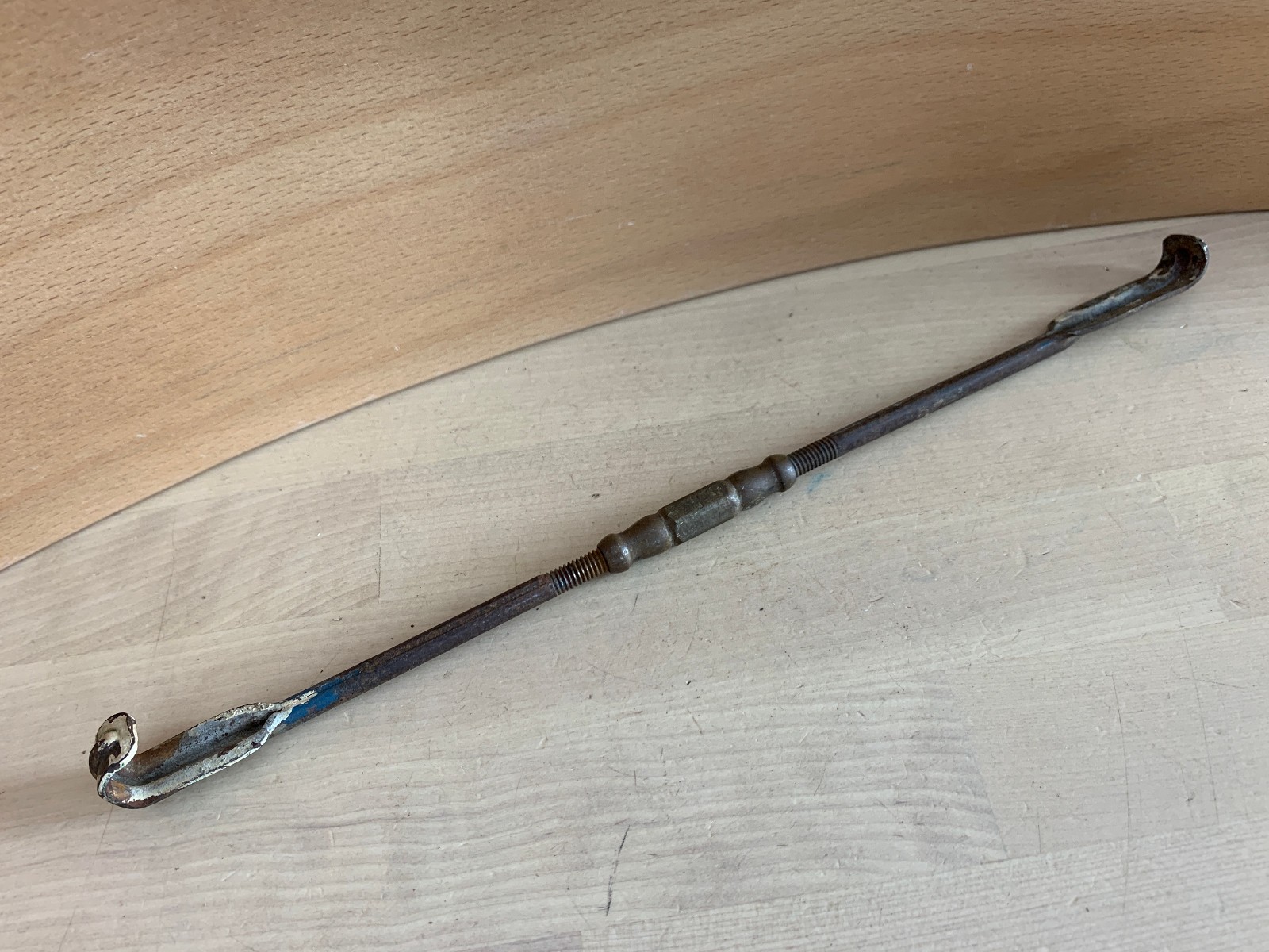 1900s Vtg 2-Way Snare Drum Tension Rod & Claw Assembly Turnbuckle