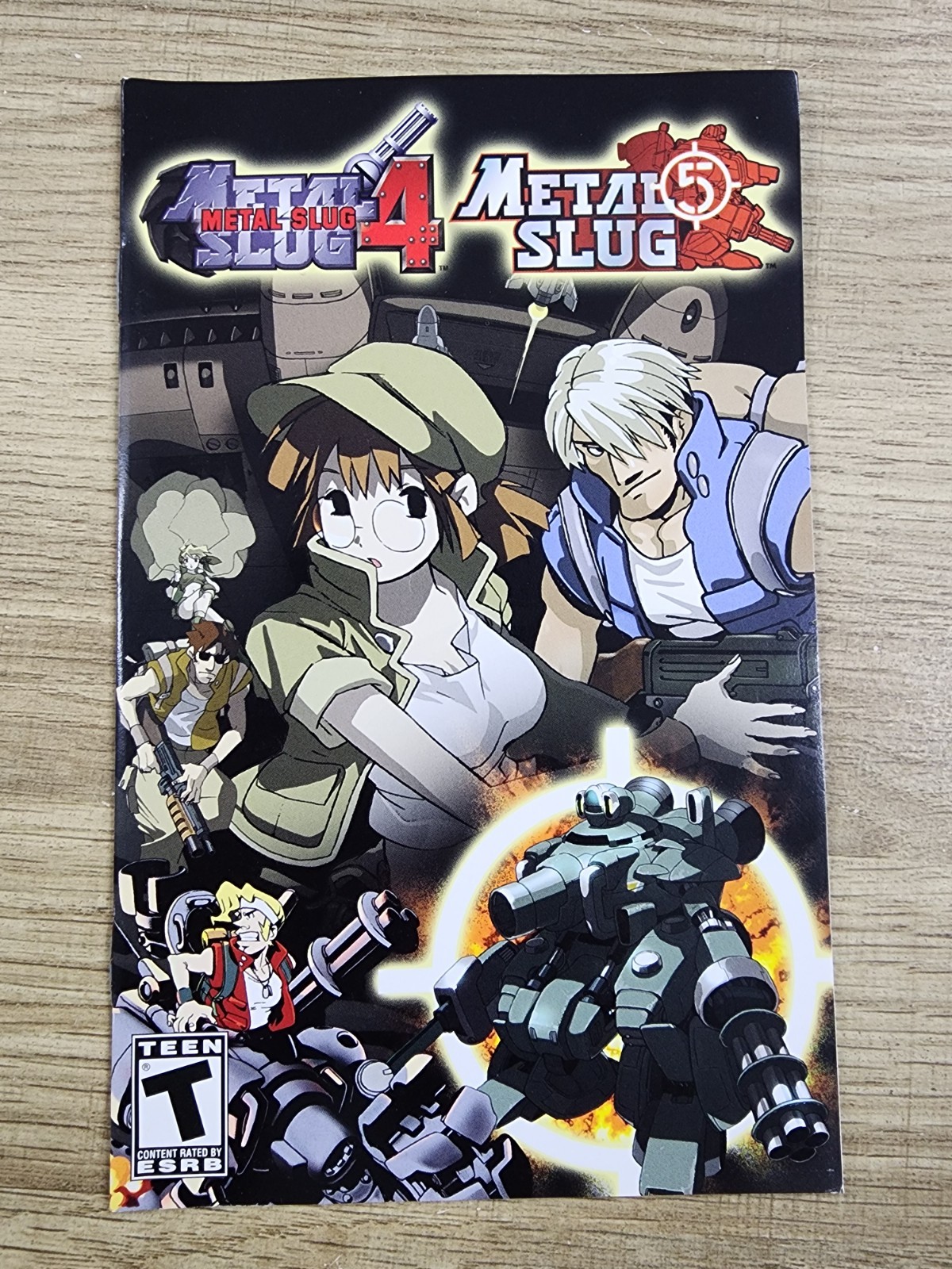 USED AUTHENTIC MANUAL ONLY - NO GAME NO BOX -) METAL SLUG 4 & 5(- PS2