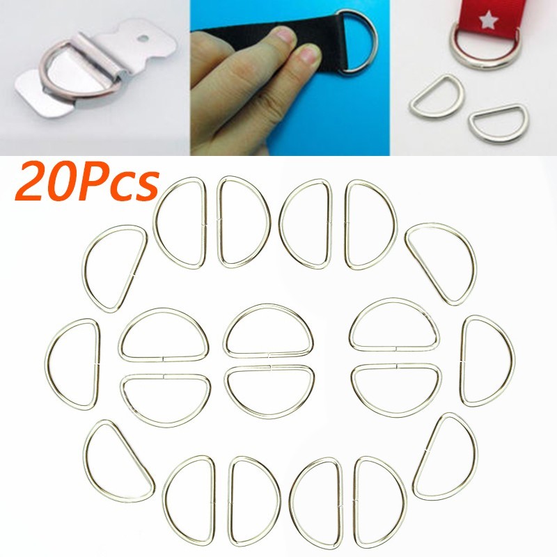 Sturdy Metal Belt Buckle Loop Rings Perfect for Bags and Purses Pack of 20