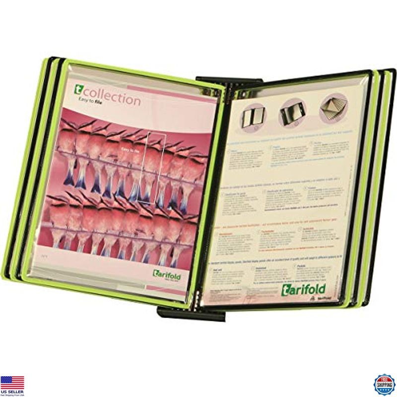 Tarifold Wall Mount Reference System with 10 Double-Sided Green & Black-Framed