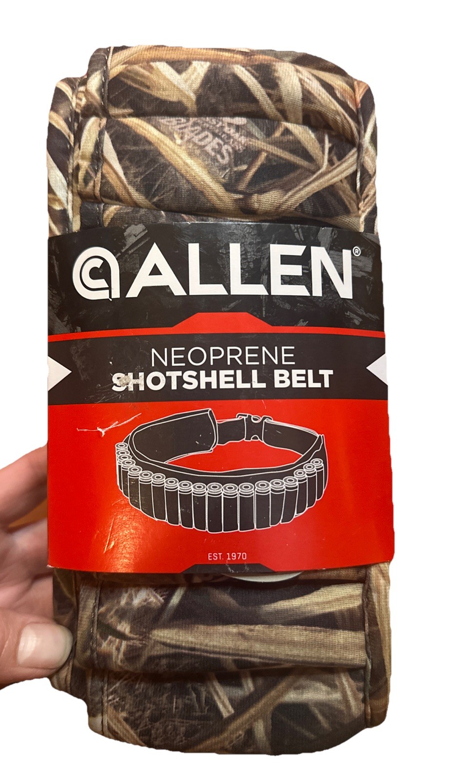 NEW Allen Company Neoprene Firearm 25 Shot Shell Belt, Mossy Oak Camo