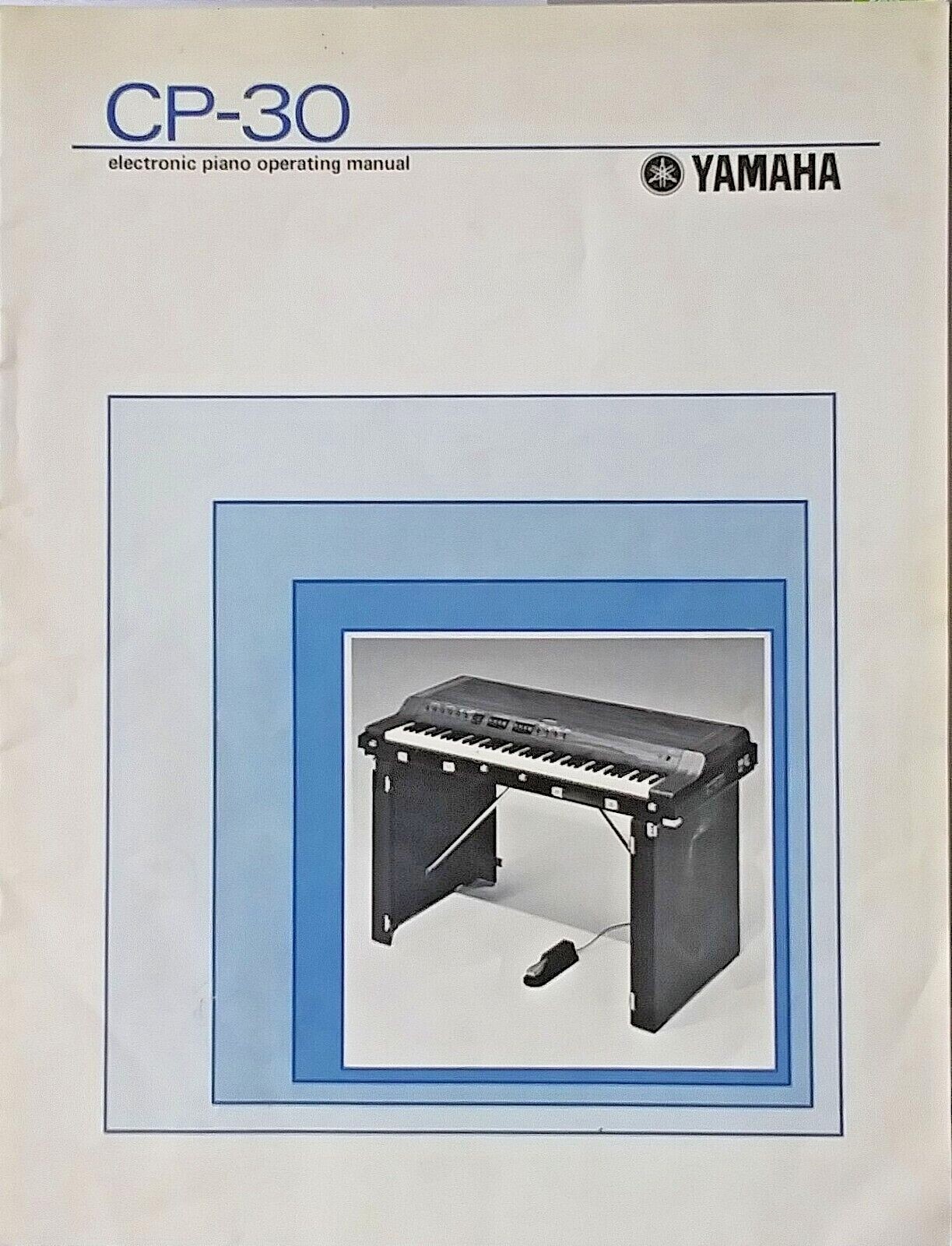 Yamaha CP-30 Electronic Piano Keyboard Original 70's Vintage Owner's Manual Book