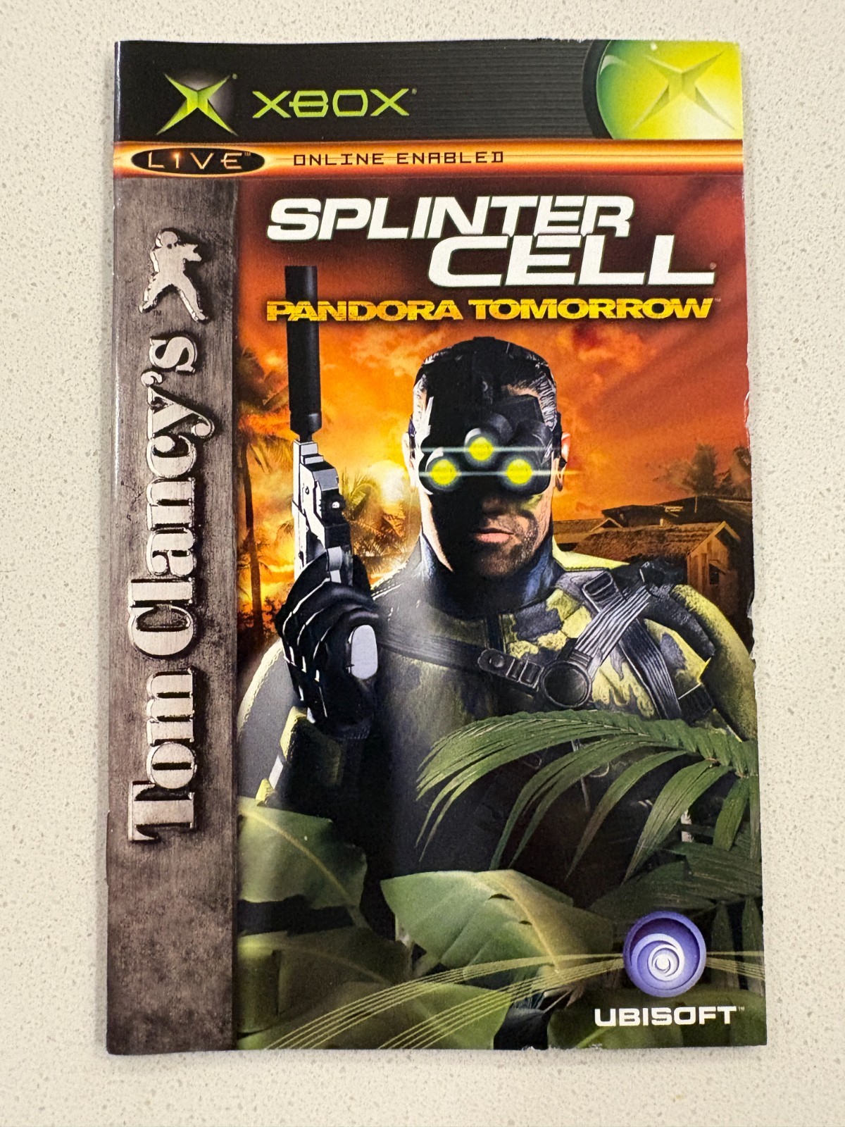 SPLINTER CELL PANDORA TOMORROW - XBOX - INSTRUCTION MANUAL AUTHENTIC