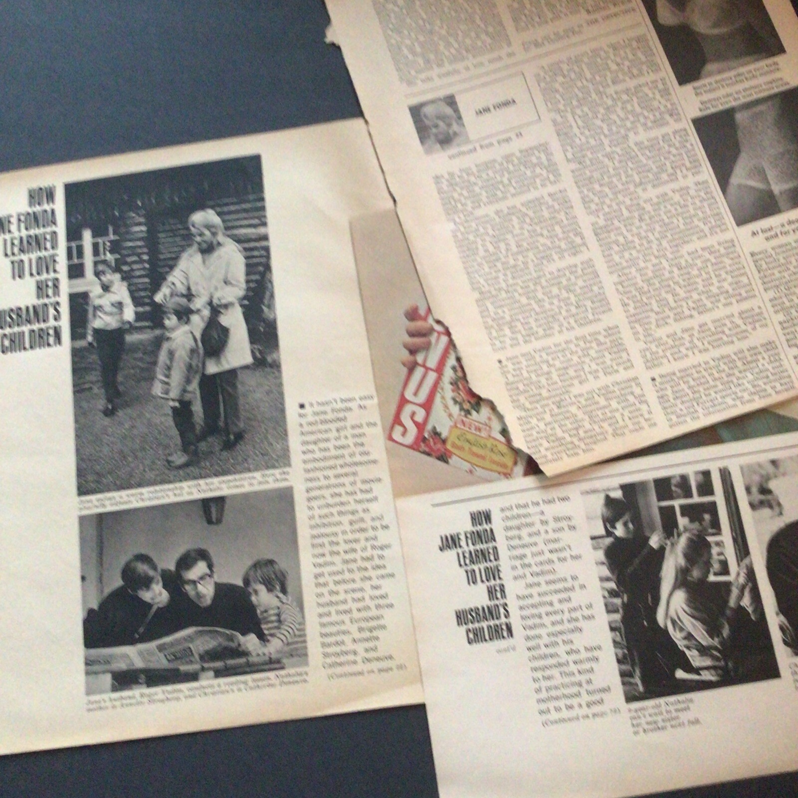 Jane Fonda Clippings Magazine Article Full Vintage Magazine Spread