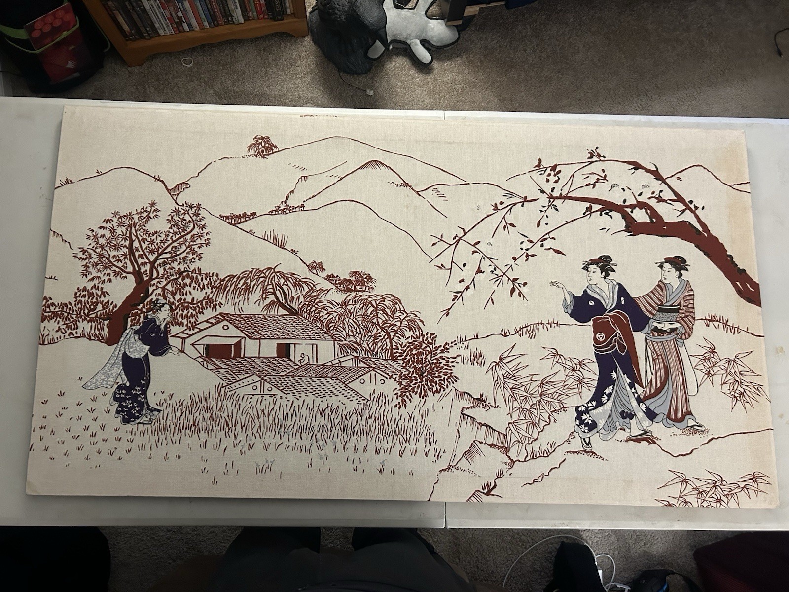 Vintage 1981 Japanese Canvas Wall Art  International Printstock Inc Home Decor