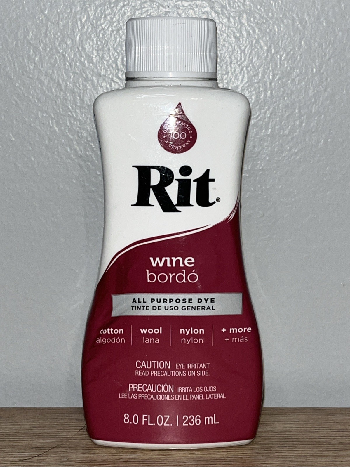 Rit All-Purpose Liquid Dye, Wine, 8 fl oz New Sealed Bottle