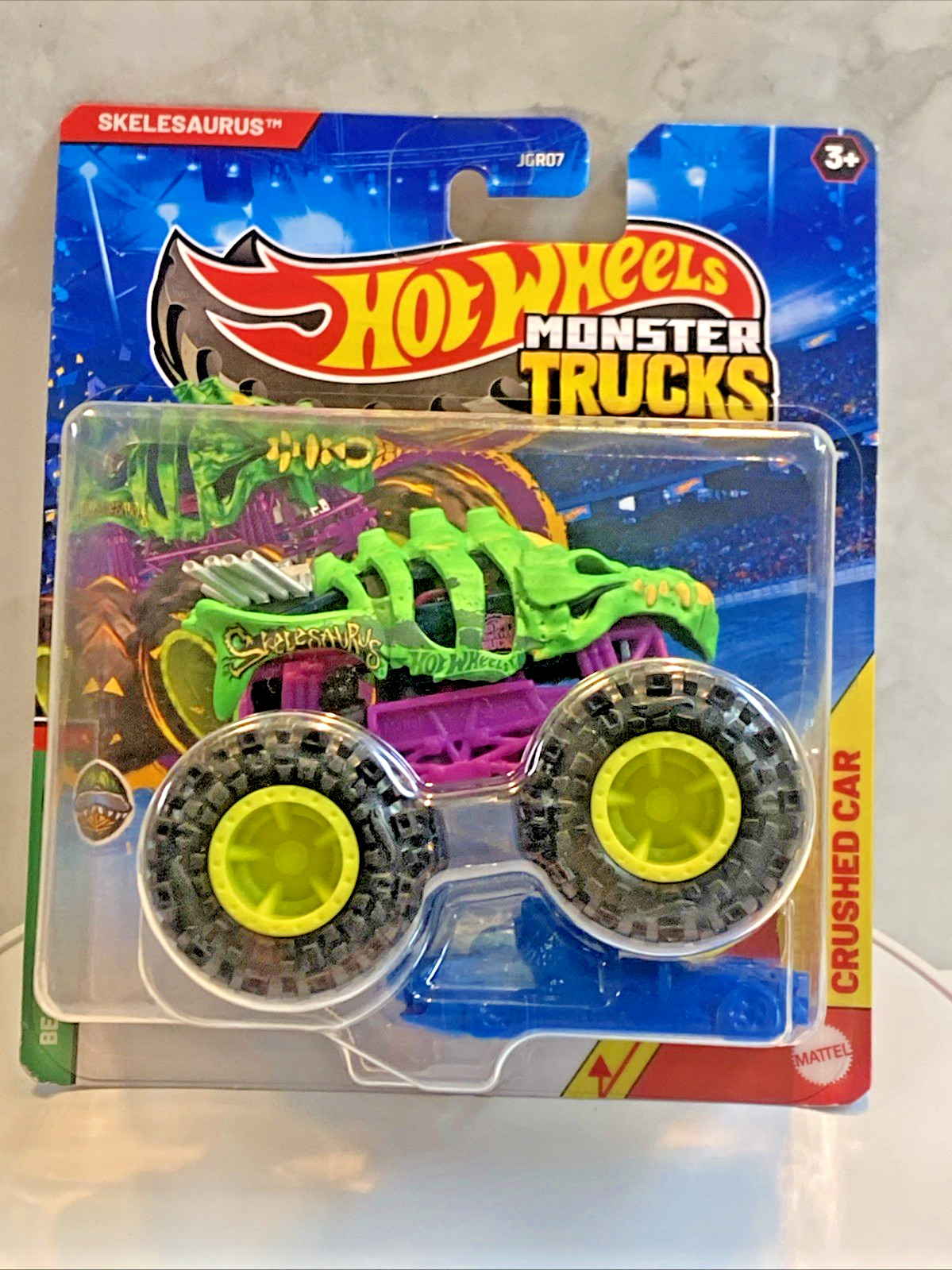Mattel Hot Wheels Monster Truck 1/64 Skelesaurus Miniature Diecast Car JGR07 NEW