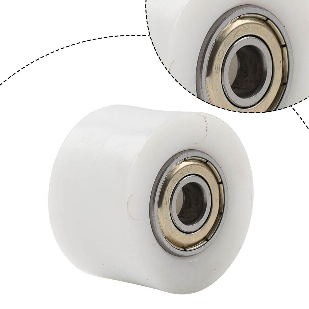8MM Drive Chain Pulley Roller Slider Tensioner Wheel Guide Fit Street Bike White