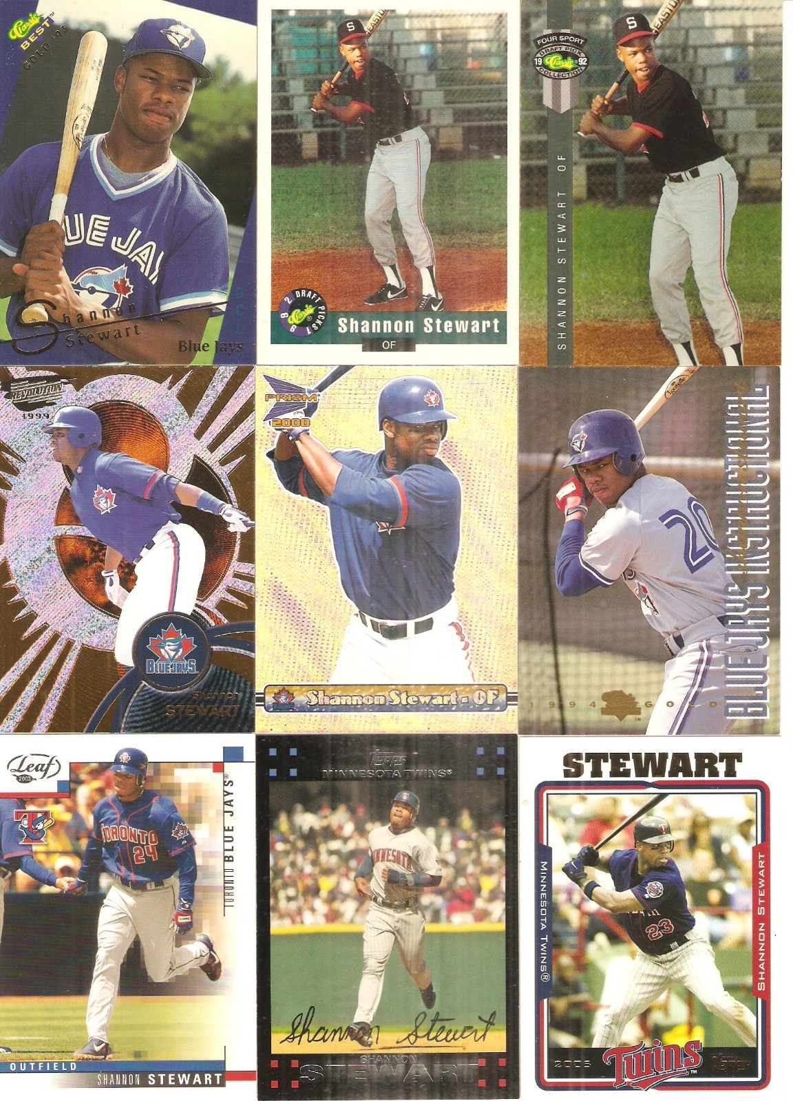 100 CARD SHANNON STEWART BASEBALL CARD LOT