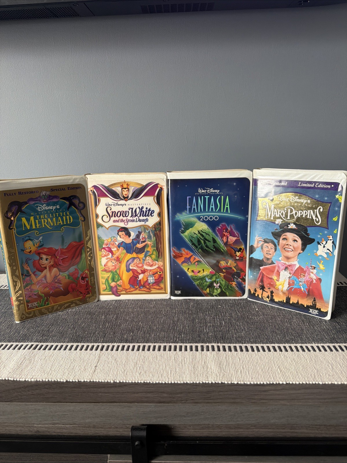 Disney VHS Lot. Mary Poppins, Fantasia 2000, Snow White, The Little Mermaid