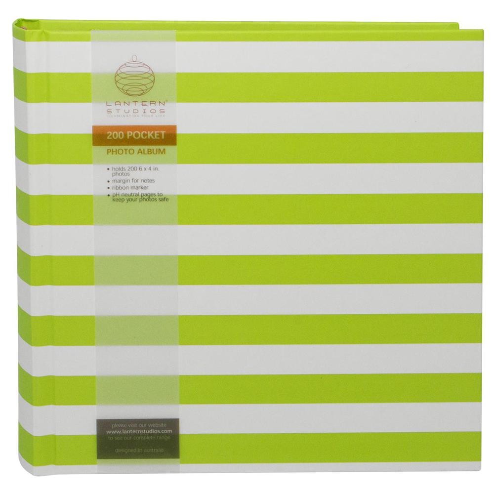 Lantern Studios Animal Playdate Photo Album, 200 Pocket (Mint)