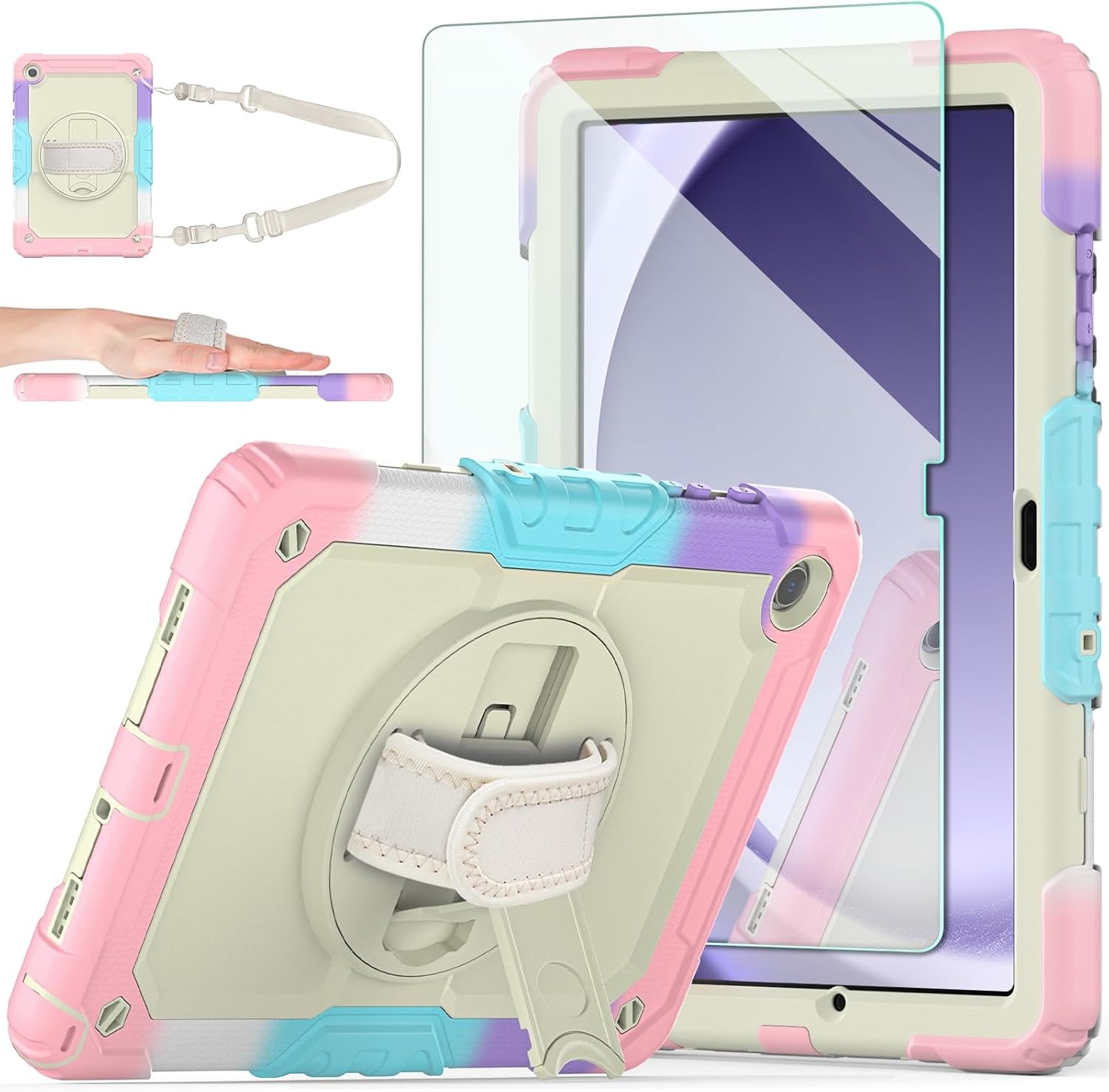 Case for Samsung Galaxy Tab A9+ Plus 11'' 2023, Kids Proof Full Body Case