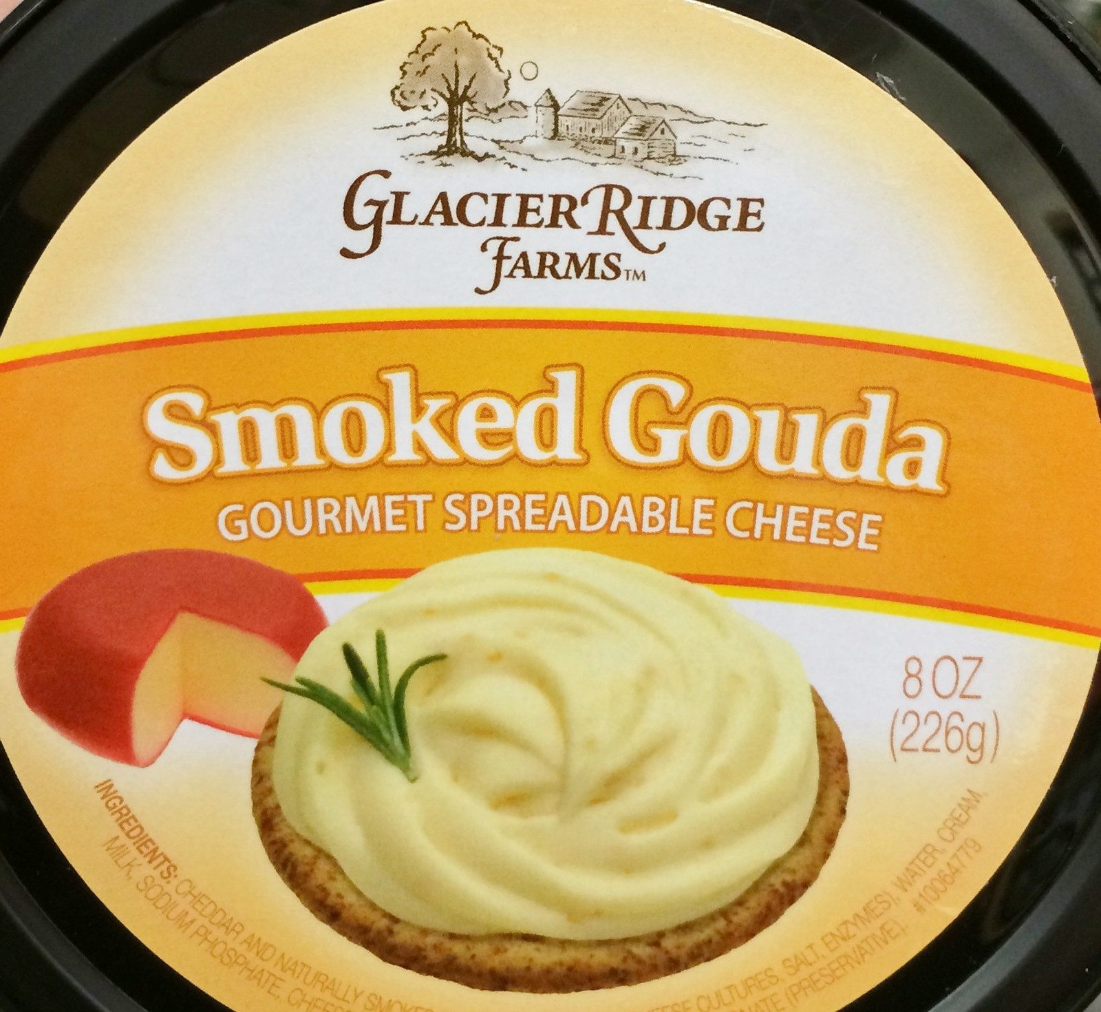 Glacier Ridge Farms Smoked Gouda Gourmet Spreadable 8 Ounce (Pack of 1) 