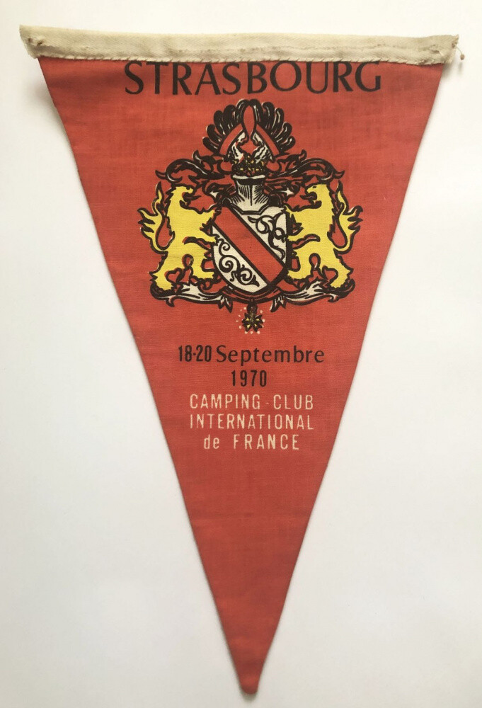 Strasbourg Septembre 1970 Camping Club International De France Pennant