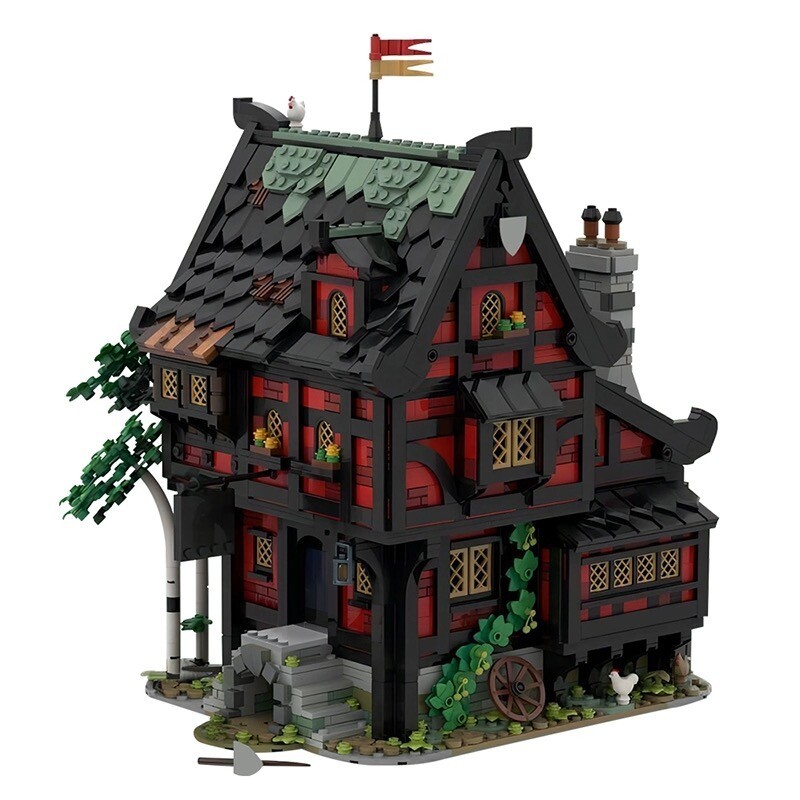 Medieval Inn Guest House Modular Building 2927 Pieces DIY Interior Model